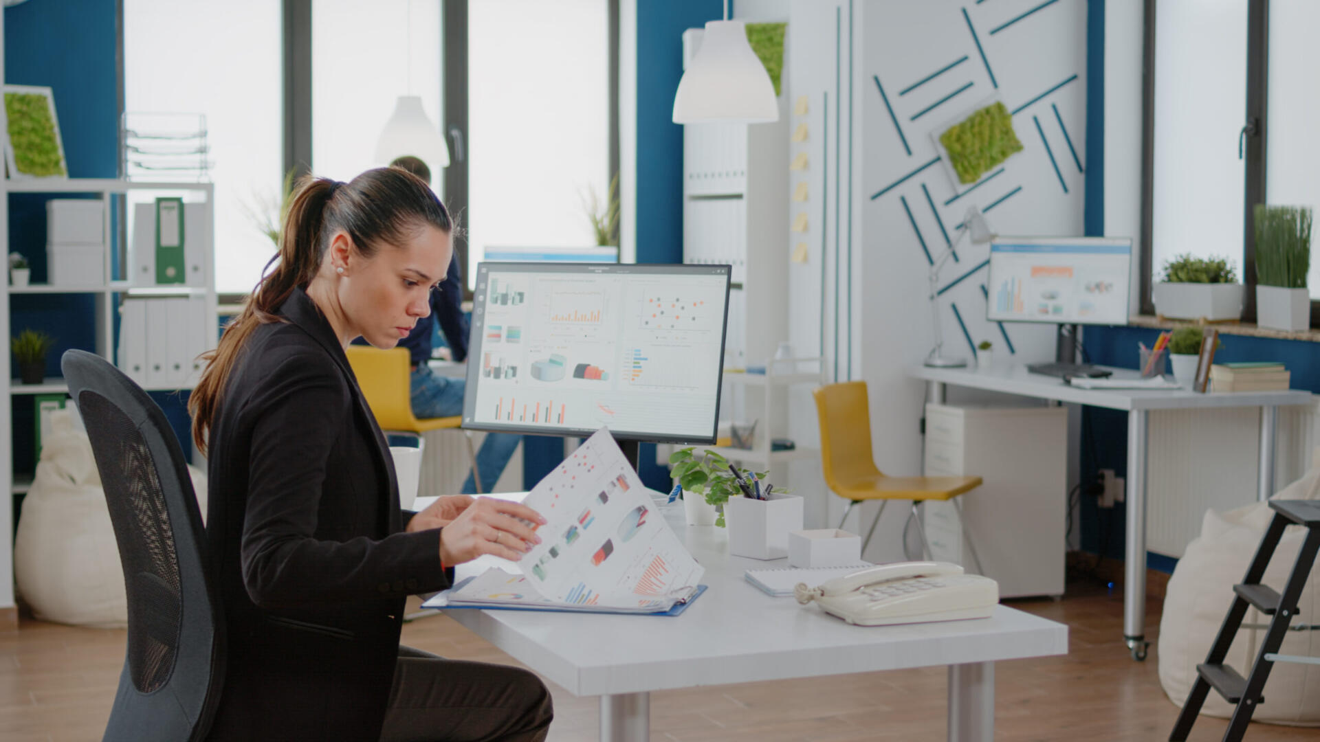 HR woman working in her office in Kent